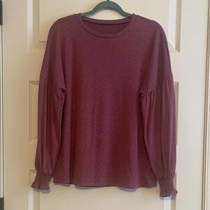 Women's Mauve Long Sleeve Top